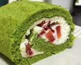 超絶簡単！抹茶とイチゴのロールケーキ作り方19写真
