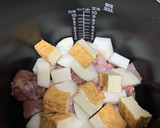 圧力鍋で、鶏肉と大根と厚揚げの煮物作り方4写真
