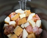 圧力鍋で、鶏肉と大根と厚揚げの煮物作り方5写真