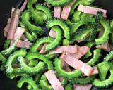 ゴーヤとベーコンの卵炒め★柚子胡椒味作り方7写真