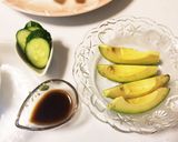 餃子&キュウリ&アボカドわさび醤油♡作り方4写真