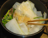 ヒラヒラ大根と豚のすき焼鍋❤️後引きの味作り方3写真