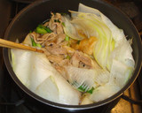 ヒラヒラ大根と豚のすき焼鍋❤️後引きの味作り方4写真