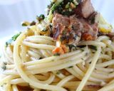 簡単☆鯖缶と大葉ペーストのスパゲッティ作り方7写真