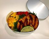 のっけ弁当(とんかつ&南瓜サラダ)作り方1写真
