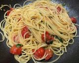 爽やかな酸味と甘み♪ミニトマトのパスタ作り方4写真