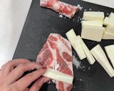 マコモダケの肉巻き〜韓国風作り方4写真