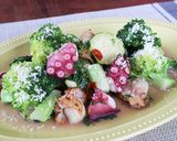 たことホタテとブロッコリーのホットサラダ作り方5写真