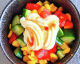 和風ドレッシングの3色チョップドサラダ風作り方3写真