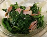 ★ほうれん草とベーコンのバター和え★作り方3写真