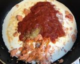 スモークサーモンとほうれん草のトマクリ作り方4写真