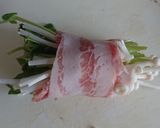 レンジで簡単！豆苗の豚バラ巻き作り方2写真