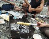 BBQでバームクーヘン(バナナ入り)作り方6写真