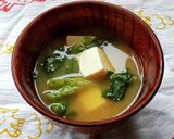 レタスの外葉とお豆富のお味噌汁♪作り方3写真