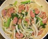ピザ生地で新玉ねぎとほうれん草のパイ風作り方3写真