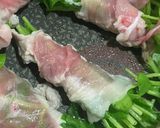 やみつき！豆苗の豚肉巻き作り方5写真