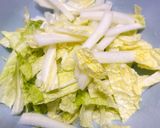 白菜と水菜のツナマヨ和えサラダ作り方1写真