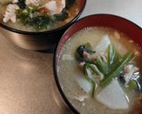 豚と大根ほうれん草の味噌汁作り方9写真
