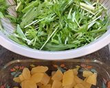 【おせちリメイク】数の子と水菜の和パスタ作り方1写真