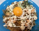 🦐エビ殻出汁で🦐エビマヨ袋麺焼きそば作り方4写真