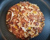 節約簡単昼食！豚厚揚げコーンキャベツ焼き作り方8写真
