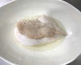 レンジで簡単！蒸し鶏のごまだれがけ作り方3写真