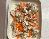 新玉ねぎと舞茸と人参のレンジ蒸し作り方1写真