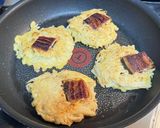 ウナギとモヤシのお好み焼き作り方5写真