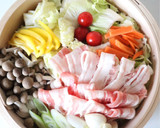 簡単な【豚野菜の蒸籠蒸し（ごまダレ）】作り方1写真