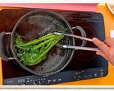 ちぢみ小松菜のジェノベーゼ【食遺産】作り方1写真