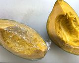 ほくほくかぼちゃとクリームチーズの茶巾玉作り方1写真