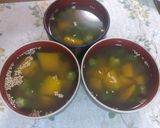 夏⛅の味噌汁❗南瓜オクラ☺(^q^)⛄☕作り方9写真