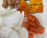 炊飯器でかぼちゃと野菜の味噌ミルクスープ作り方2写真
