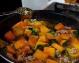 かぼちゃとひき肉の生姜煮こみ作り方9写真