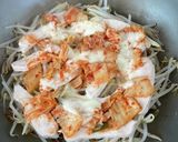 もやし1袋ぺろり！簡単キムチーズ焼き作り方3写真