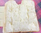 食パンで楽しい♬ちぎりパンチーズトースト作り方4写真