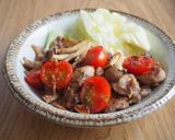 10分！豚こま・プチトマトのオイスタ炒め作り方7写真