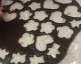 チョコクッキー紅茶のクッキーハート　お花作り方7写真