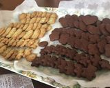 チョコクッキー紅茶のクッキーハート　お花作り方8写真