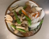 お一人様レンジ洋風ウスター梅照味豚平焼風作り方11写真