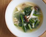 5分でお味噌汁！ほうれん草・しめじ♪作り方5写真