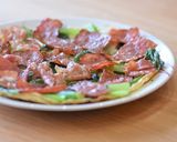 小松菜ベーコンの卵白焼き作り方4写真