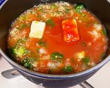 staub玄米チキンライス 未完成。めも作り方3写真