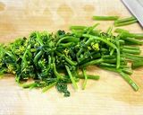 新芯菜（なばな）と炒り卵のお浸し作り方3写真