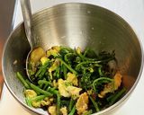 新芯菜（なばな）と炒り卵のお浸し作り方8写真