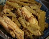 路地フキと手羽中の白ダシ煮(⇖≧↺≦⇗)作り方3写真
