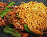 鰹缶 と ししとう のケチャップ焼きそば作り方9写真