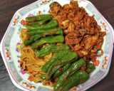 鰹缶 と ししとう のケチャップ焼きそば作り方10写真