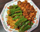 鰹缶 と ししとう のケチャップ焼きそば作り方10写真