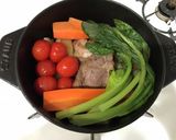 ストウブでキャンプ飯、塩豚肉の白ワイン煮作り方8写真